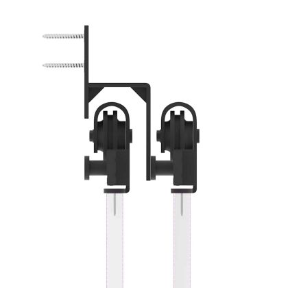 Комплект механизъм за плъзгаща врата, 213,5 см, стомана, черен