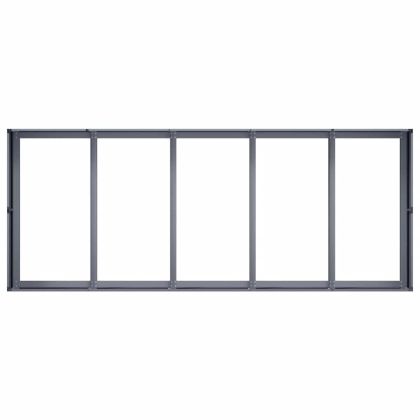 Кашпа, антрацит, 200x80x40 см, стомана