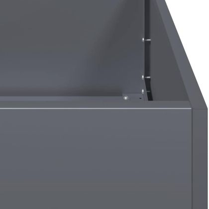 Кашпа, антрацит, 100x100x30 см, стомана