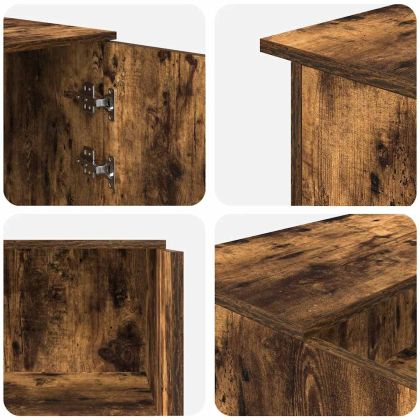 Приемно бюро, опушен дъб, 200x50x103,5 см, инженерно дърво