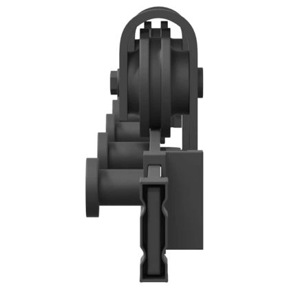 Комплект механизъм за плъзгаща врата, 152,5 см, стомана, черен