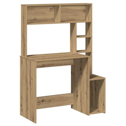 Бюро с рафтове, дъб артизан, 100x45x140 см, инженерно дърво