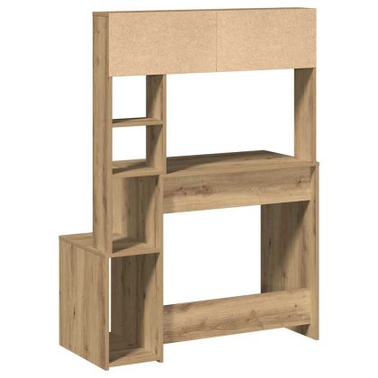 Бюро с рафтове, дъб артизан, 100x45x140 см, инженерно дърво