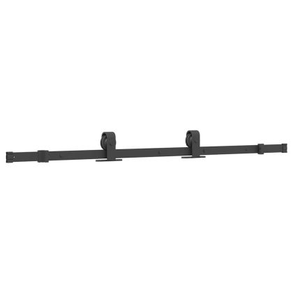 Плъзгаща се врата с обков черна 76x205 см ESG стъкло