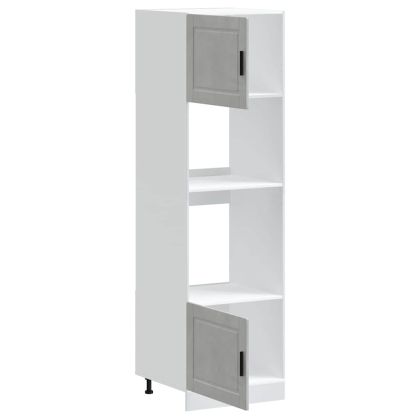 Шкафове за фурна 2 бр Porto, бетонно сив, инженерно дърво