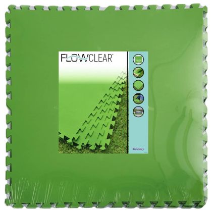 Bestway Flowclear Протектори за под, 9 бр, зелени, 5,47 м²