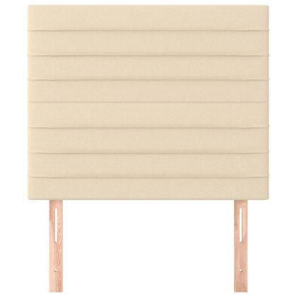 Табла за легло, кремава, 90x5x118/128 см, плат