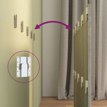 Горна табла за легло с шкафчета, сив сонома, инженерно дърво