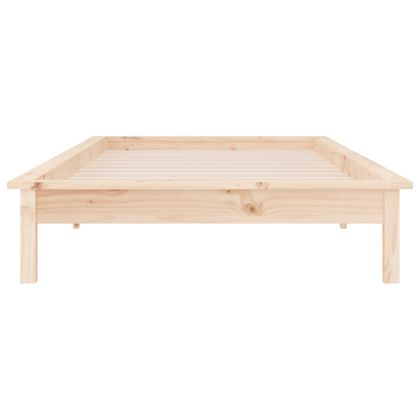 LED рамка за легло 75x190 см Small Single дърво масив
