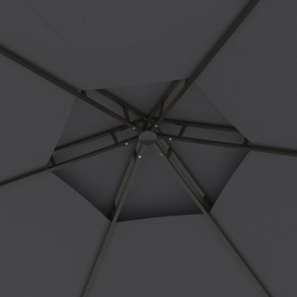 Беседка със странични стени, 3,1x2,7 м, антрацит