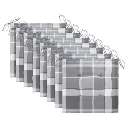 Стифиращи градински столове с възглавници 8 бр тик масив