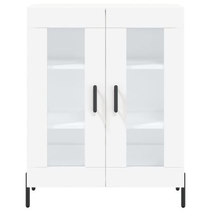 Висок шкаф, бял, 69,5x34x180 см, инженерно дърво