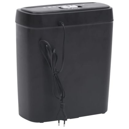 Шредер за хартия, 6 листа, Strip Cut, черен