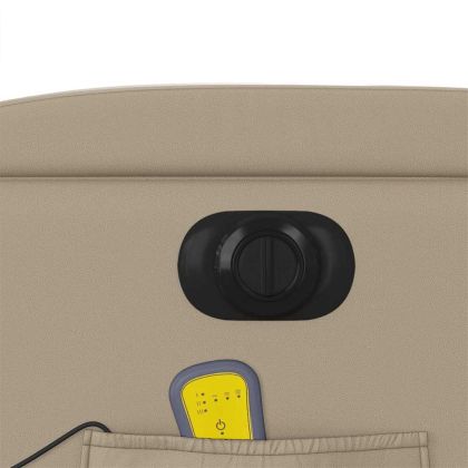 Електрически изправящ масажен реклайнер, капучино, еко кожа