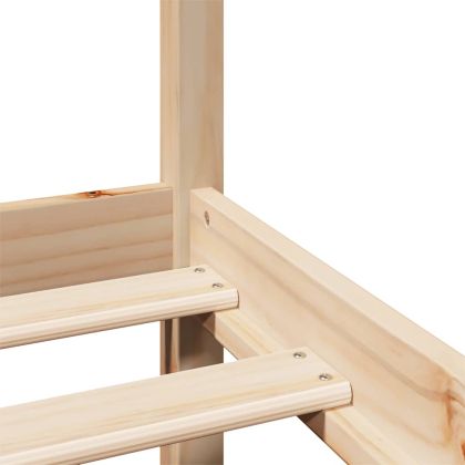 Рамка за легло с табла, 200x200 см, бор масив