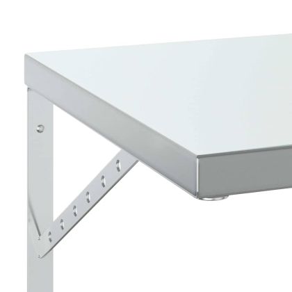 Стенни рафтове 2 бр 75x40 см сребристи неръждаема стомана