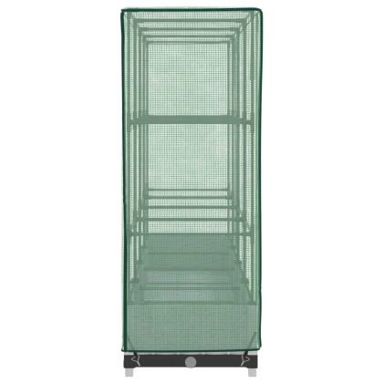 Повдигнато легло с оранжерия калъф, ратанов вид, 160x40x123 см