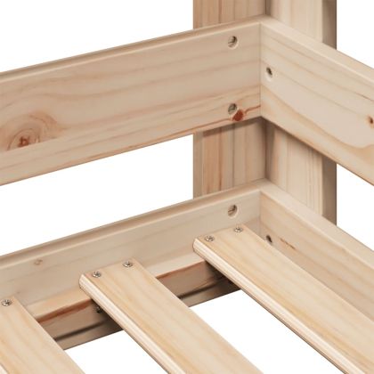 Рамка за легло без матрак, 90x190 см, масивна чамова дървесина