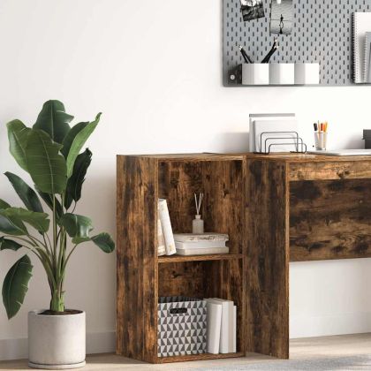 Библиотека, опушен дъб, 40x30x77 см, инженерно дърво