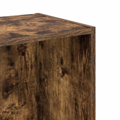 Библиотека, опушен дъб, 40x30x77 см, инженерно дърво