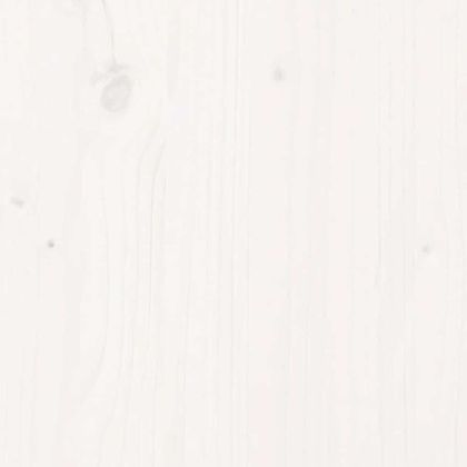 Рамка за легло без матрак, бял, 90x220 см, масивна дървесина