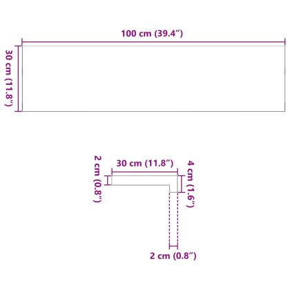 Стълбищни стъпала, 4 бр, светлокафяви, 100x30x2 см, дъб масив