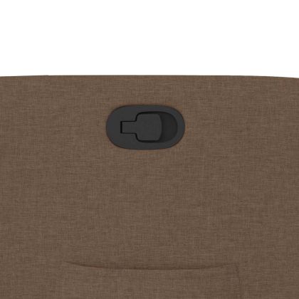 Изправящ реклайнер стол, кафяв, текстил