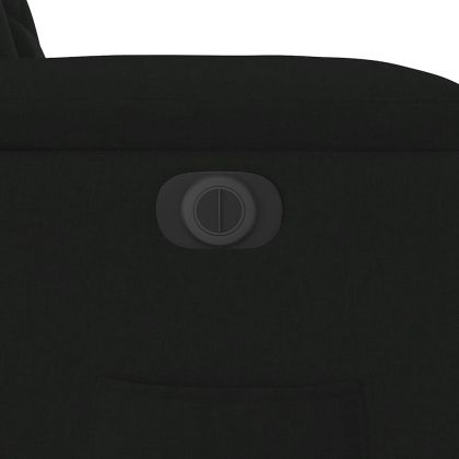 Електрически стол реклайнер, черен, текстил