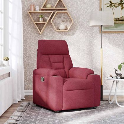 Стол реклайнер, виненочервен, текстил