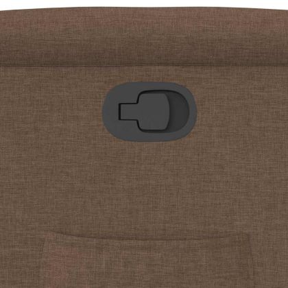 Изправящ реклайнер стол, кафяв, текстил