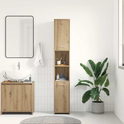 Шкаф за баня Artisan Oak 30x30x183,5 cm Инженерна дървесина