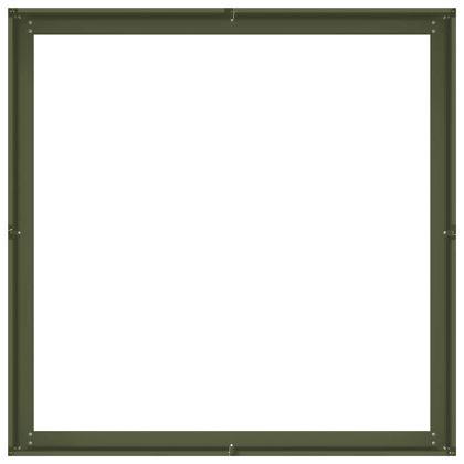 Кашпа, маслиненозелена, 100x100x30 см, стомана