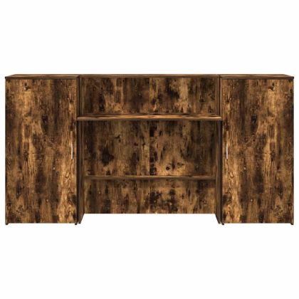 Приемно бюро, опушен дъб, 200x50x103,5 см, инженерно дърво