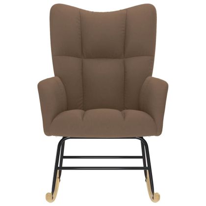 Люлеещ се стол, кафяв, текстил