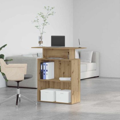 Приемно бюро, дъб артизан, 100x40x104 см, инженерно дърво