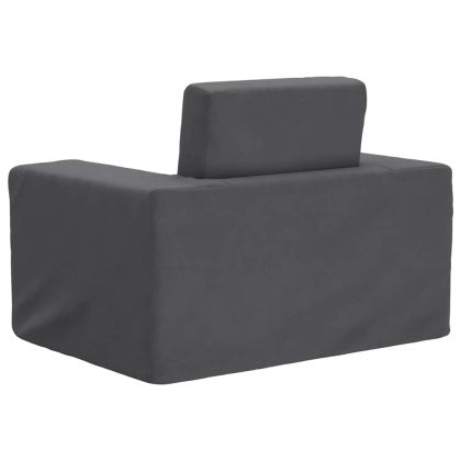 Детски диван-легло антрацит мек плюш