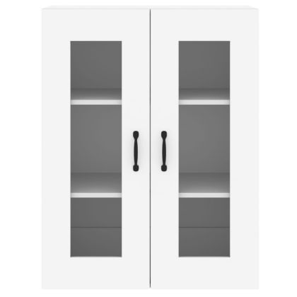 Стенни шкафове, 2 бр, бели, инженерно дърво