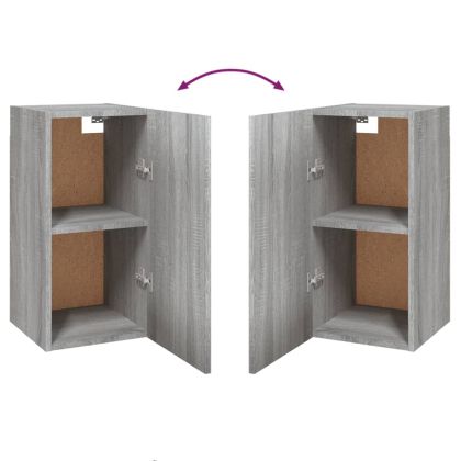 Комплект ТВ шкафове от 7 части, сив сонома, инженерно дърво