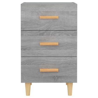Нощно шкафче, сив сонома, 40x40x66 см, инженерно дърво