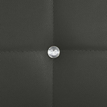 Трапезни столове, 2 бр, сиви, изкуствена кожа