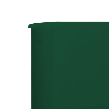 Параван против вятър от 3 панела, текстил, 400x120 см, зелен