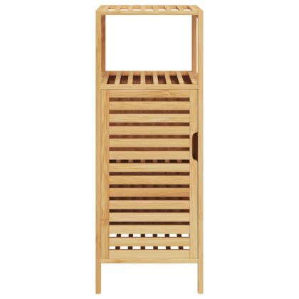 Шкаф за баня с рафт 36x33x87 см бамбук