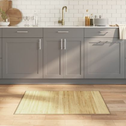 Килим, правоъгълен, светъл натурален, 70x100 см, бамбук