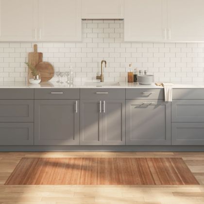 Килим, правоъгълен, натурален, 80x200 см, бамбук