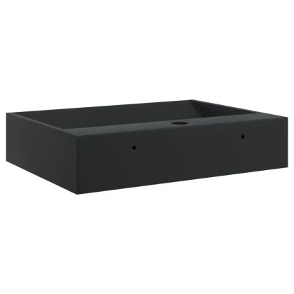 Мивка, 50x38x11 см, минерална/мраморна отливка, черен мат