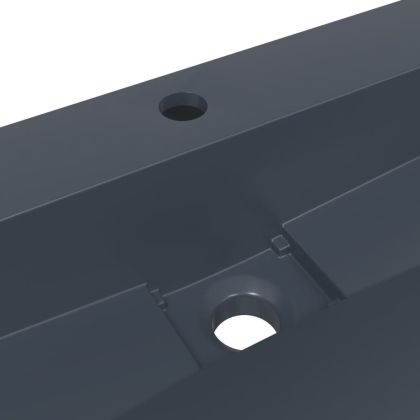 Мивка, 60x38x11 см, минерална/мраморна отливка, антрацит