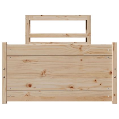 Рамка за легло с табла, 90x190 см, борово дърво масив
