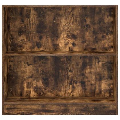 Библиотека, опушен дъб, 80x24x76 см, инженерно дърво