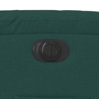 Електрически реклайнер стол, тъмнозелен, текстил