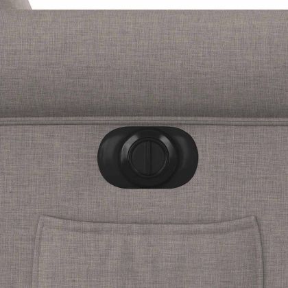 Електрически реклайнер стол, таупе, текстил